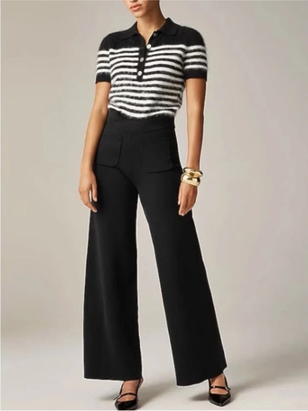 J. Crew - Black Sailor Sweater Trouser Pants in Tencel Lyocell Blend
